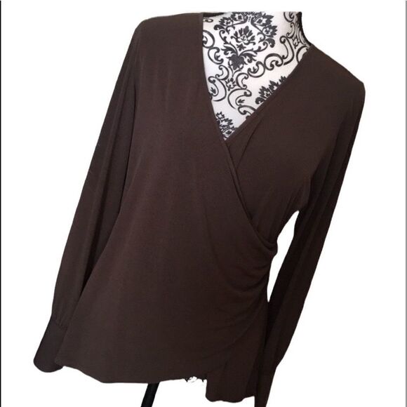 Vintage MISS TINA WRAP TOP L - Picture 1 of 9